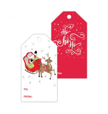 Christmas Gift Tags, Santa/Ho Ho Ho, Roseanne Beck